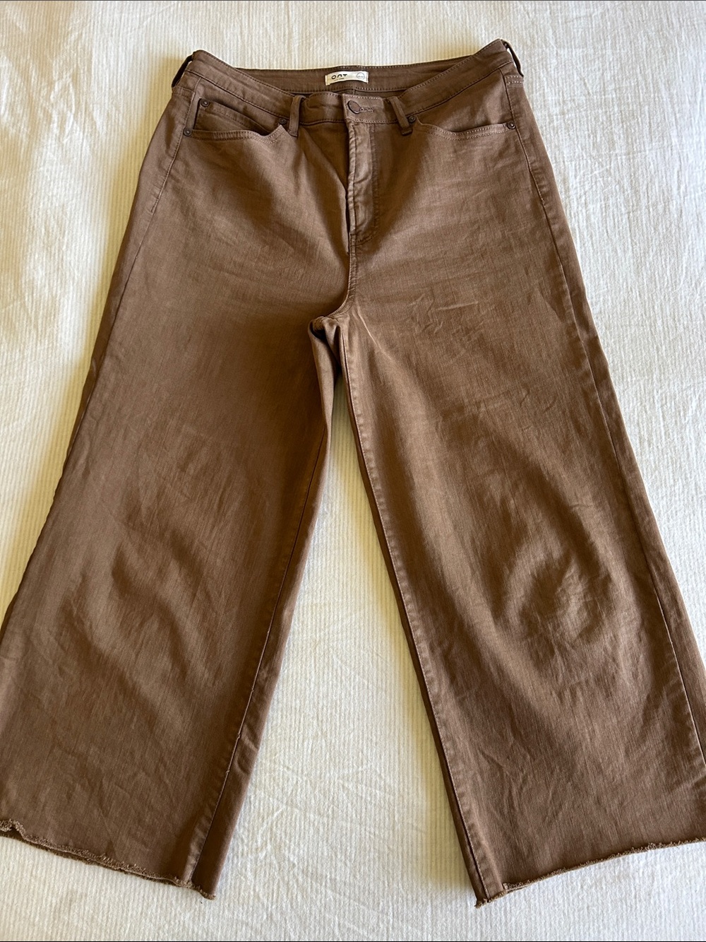 OAT Wide leg cropped brown Pants